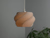 Contemporary gray ceiling lamp shade with an elegant pleated wave pattern, adding depth to any room.