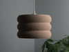 Elegant gray ceiling light shade featuring a refined pixel pattern, ideal for modern and contemporary homes.